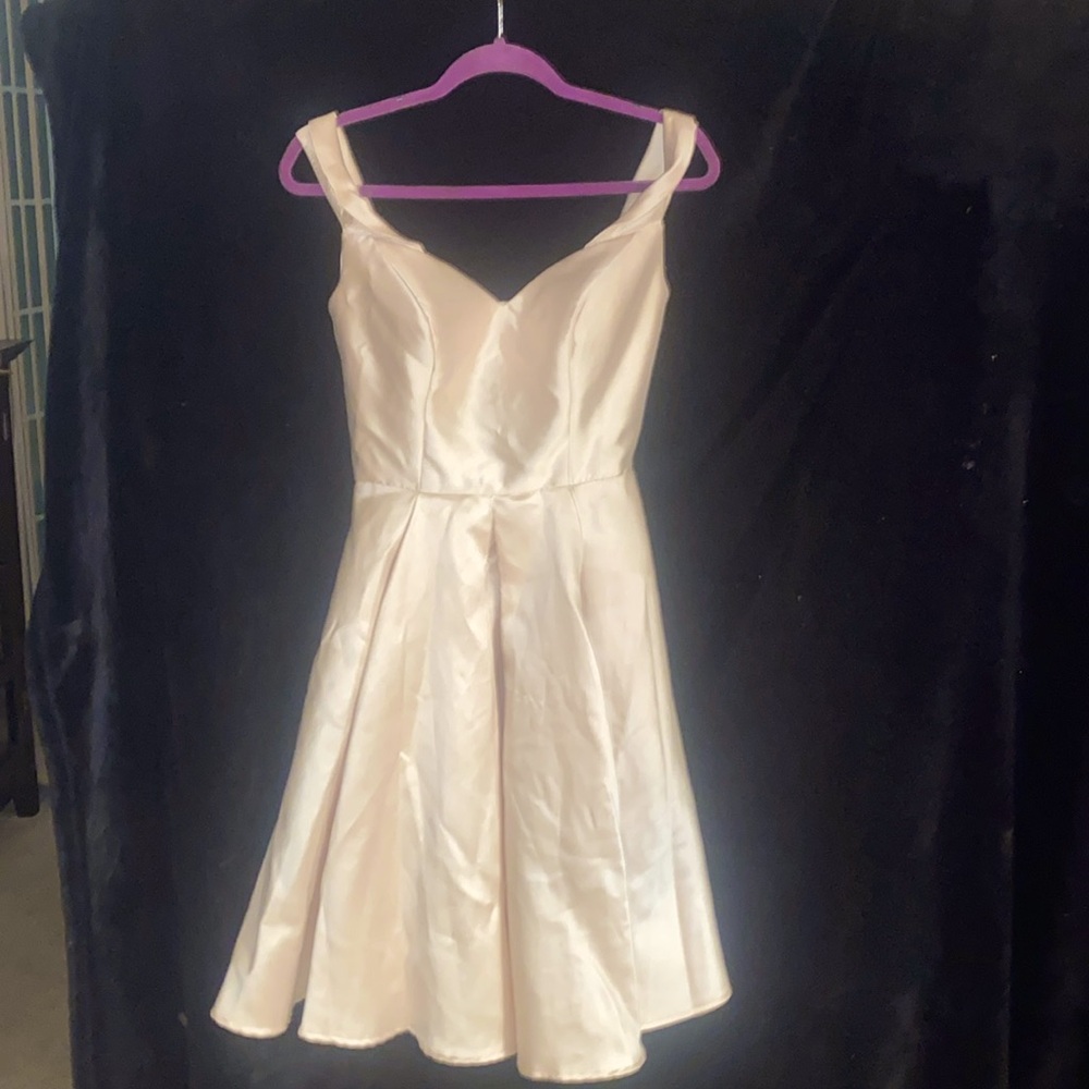 Blush Satin Dress
